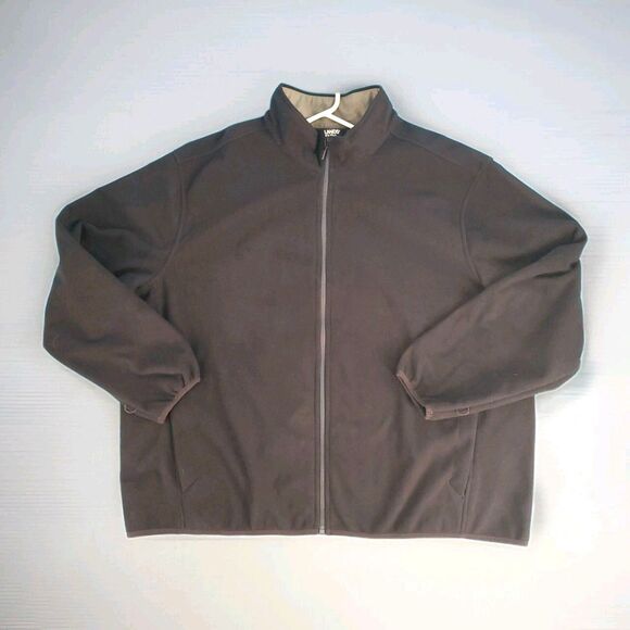 Mens Xxl Soft Shell Jacket Navy Blue Lands End OEKO TEX Outdoor Full Zip - Picture 1 of 14